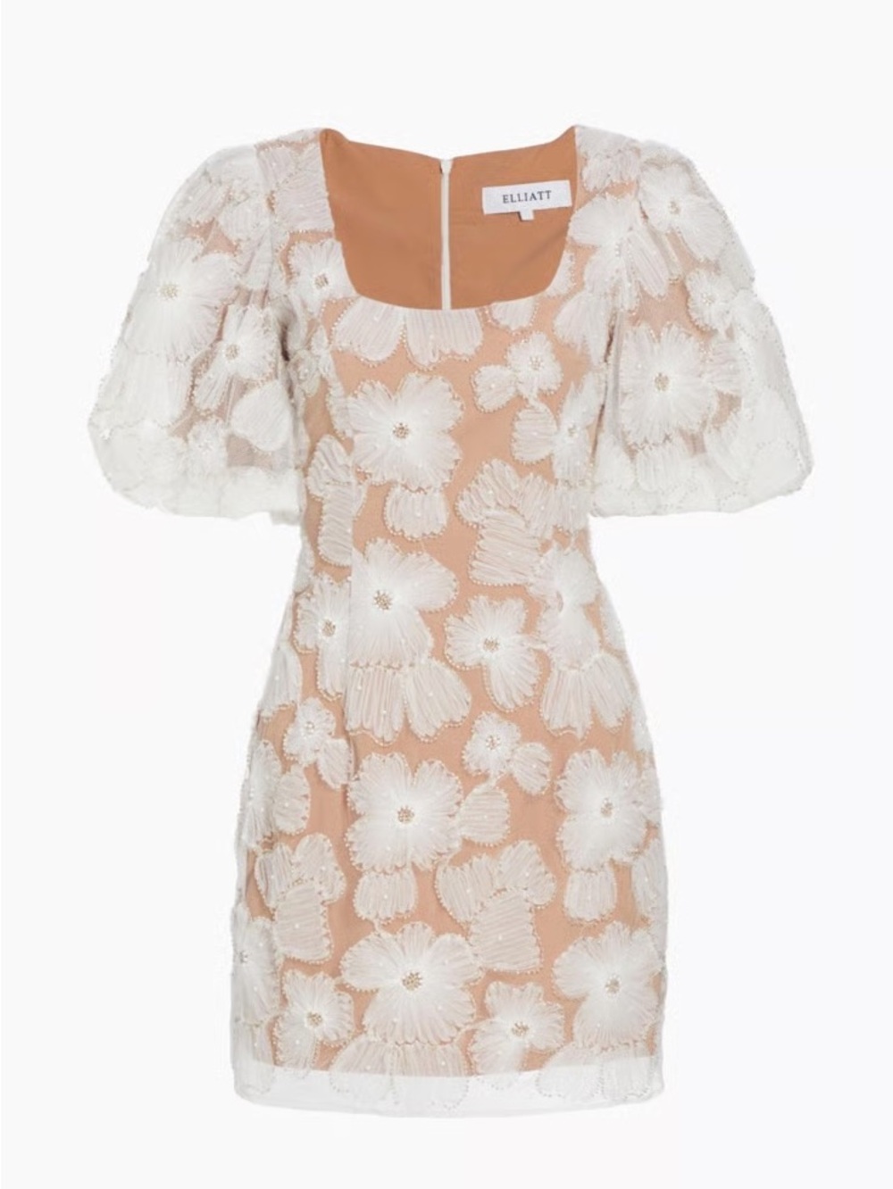 Elliatt “New Bride” Bellamy Puff Sleeve Mini Dress